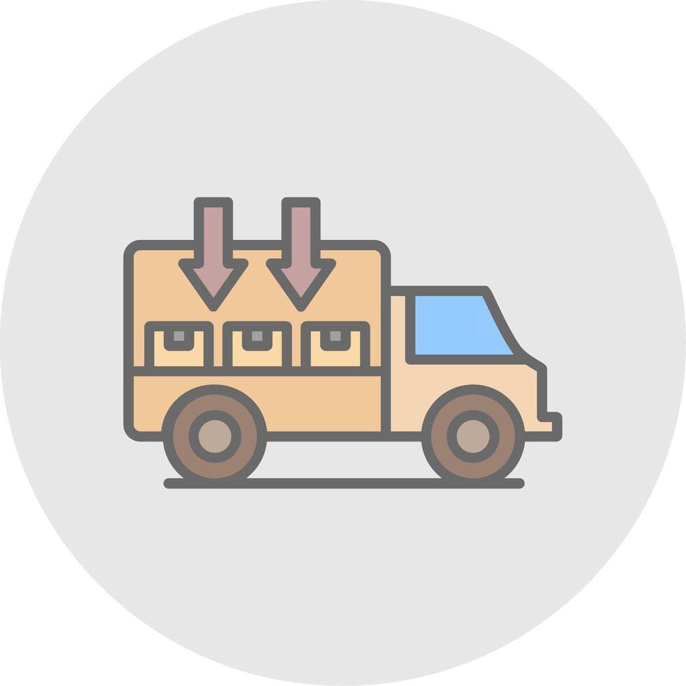 Courier And Outsourcing Line Filled Light Icon vector
