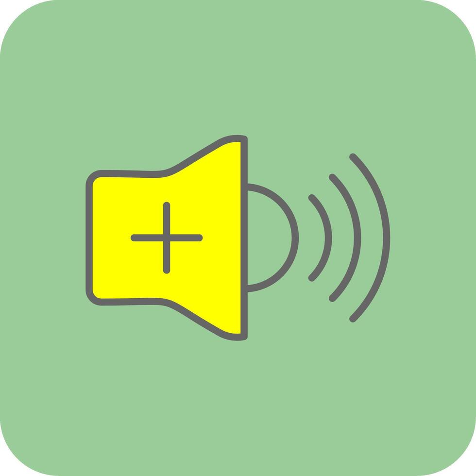 Volume Filled Yellow Icon vector