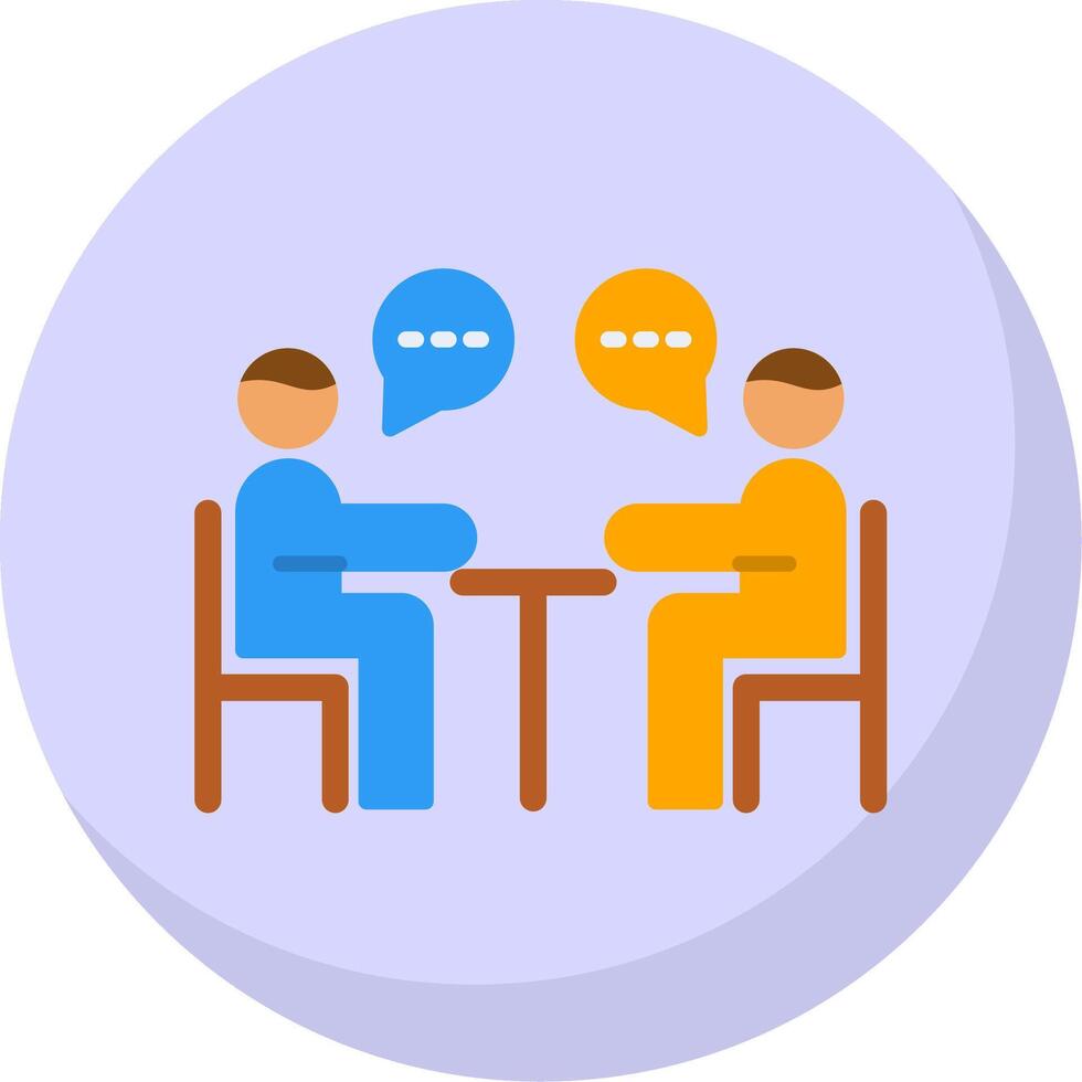 Business Meeting Flat Bubble Icon vector