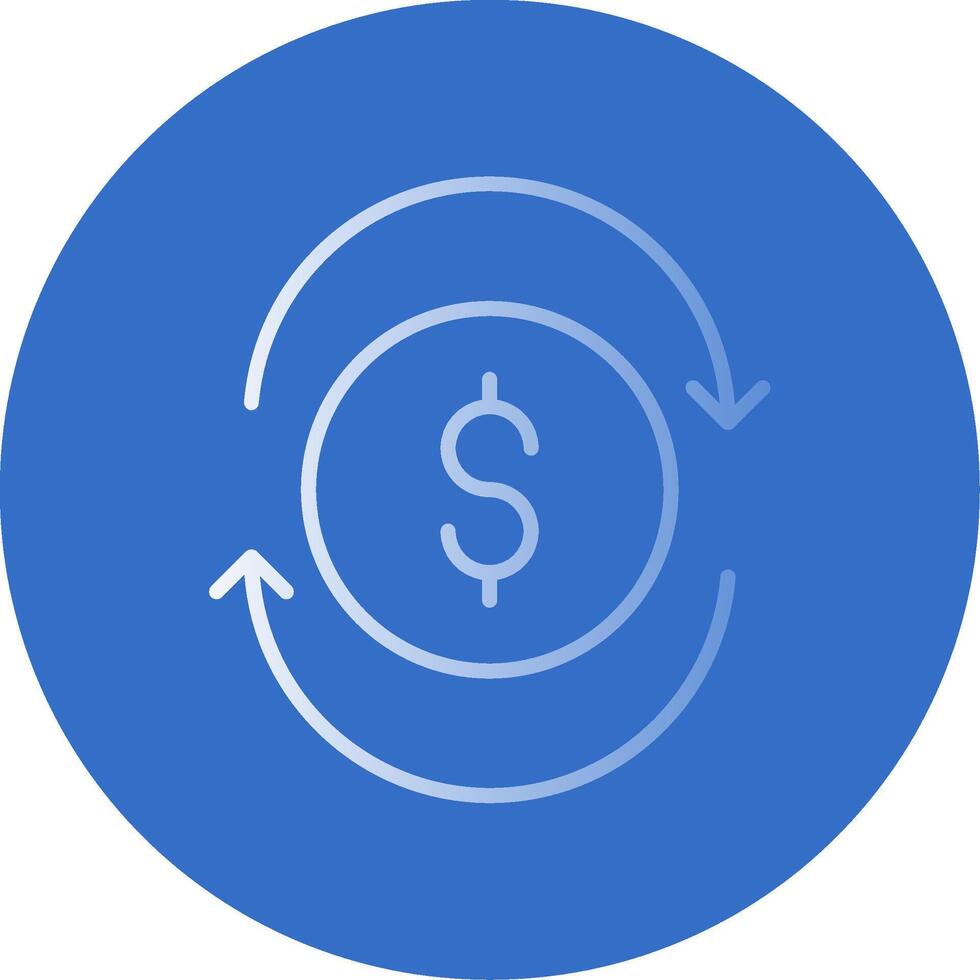 Exchange Rate Flat Bubble Icon vector