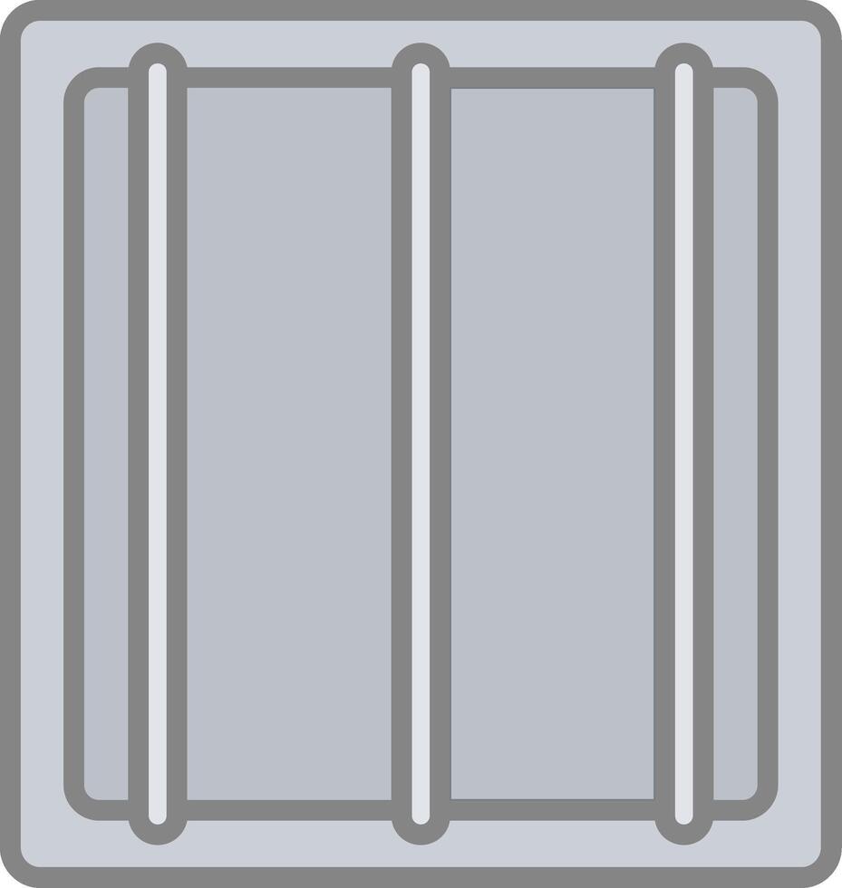Jail Line Filled Light Icon vector