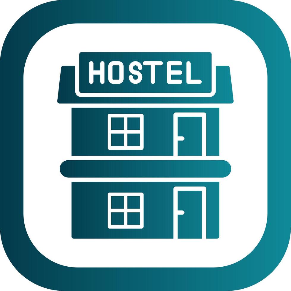 Hostel Filled Yellow Icon vector