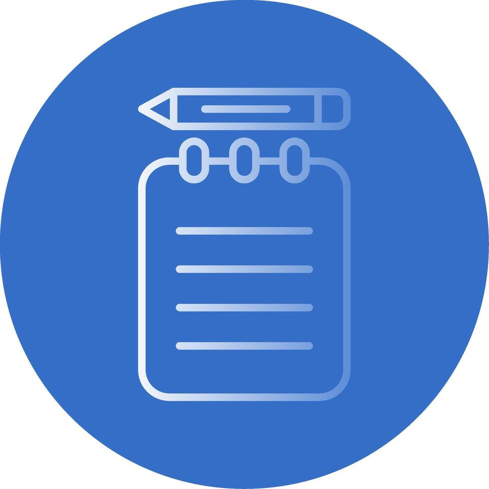 Notepad Flat Bubble Icon vector