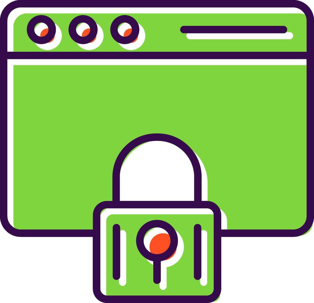 Web Security filled Design Icon vector
