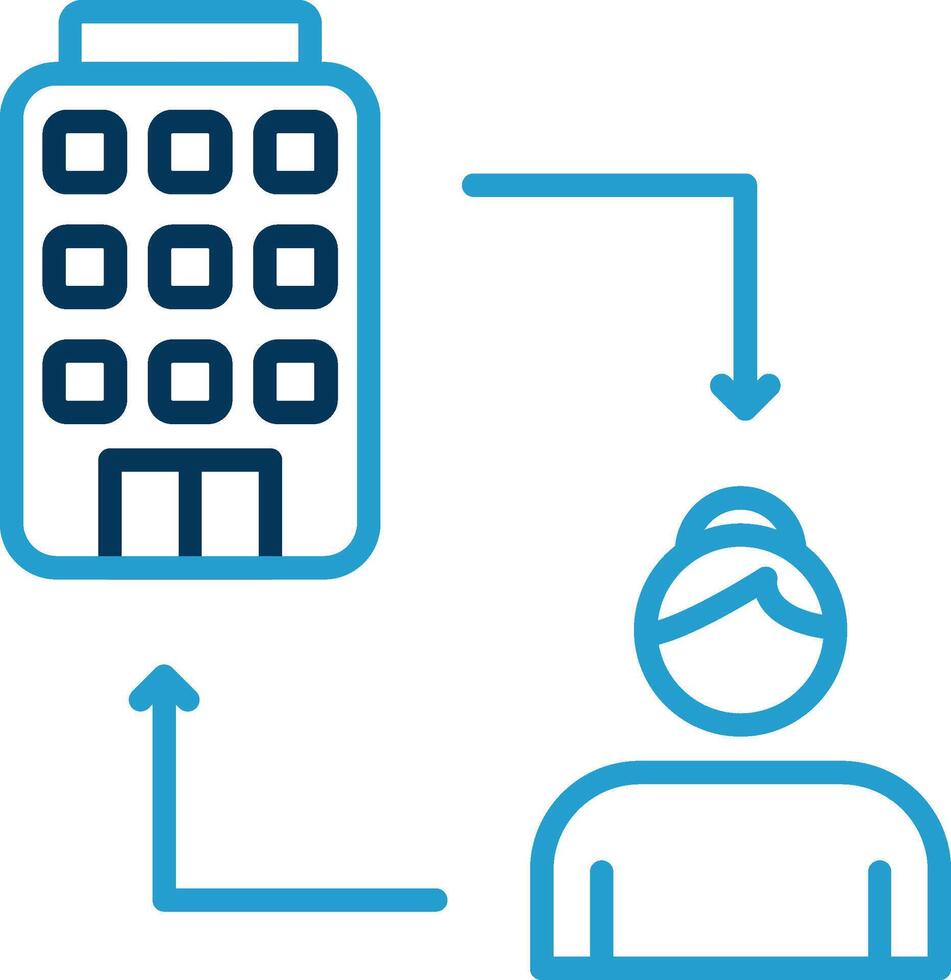 B2c Line Blue Two Color Icon vector
