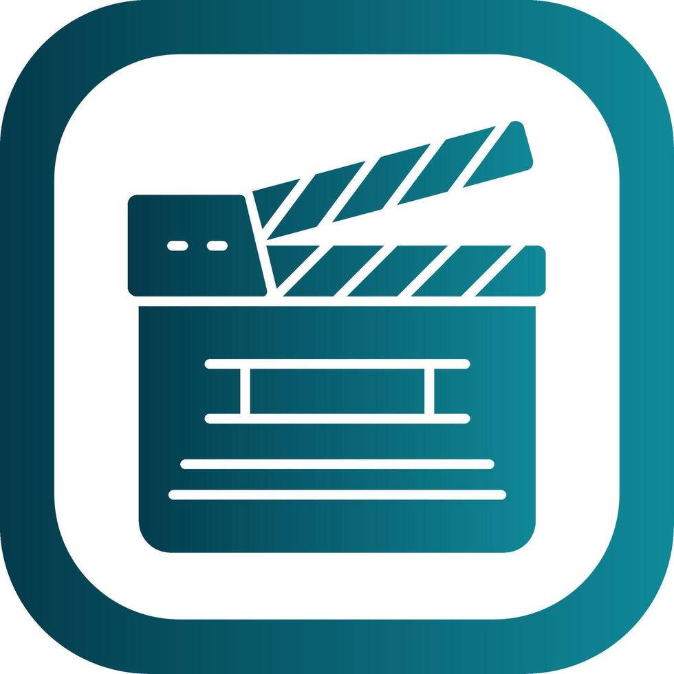 Clapperboard Filled Yellow Icon vector