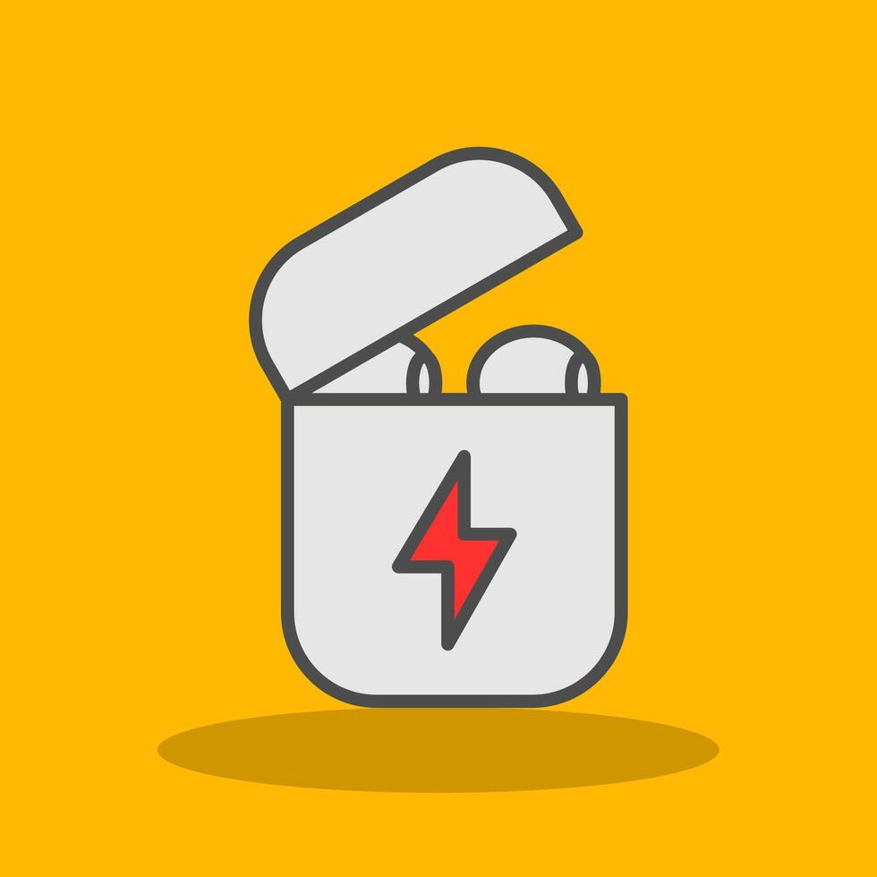 Charging Filled Shadow Icon vector
