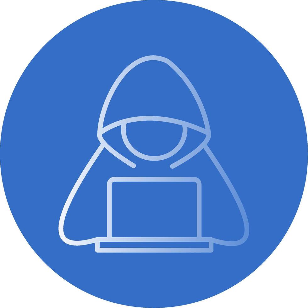 Hacker Flat Bubble Icon vector