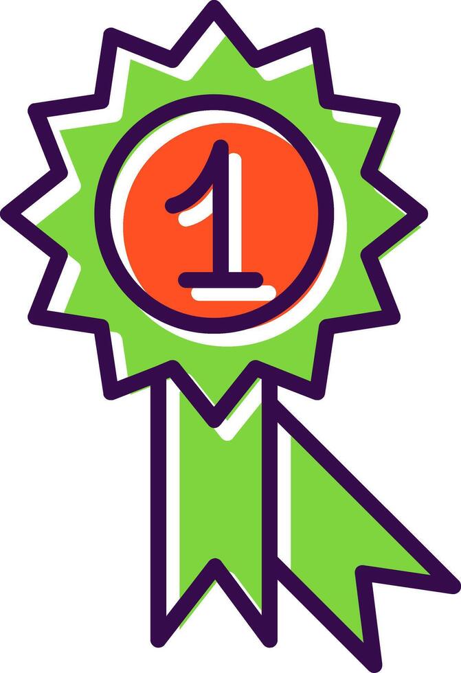 Number filled Design Icon vector