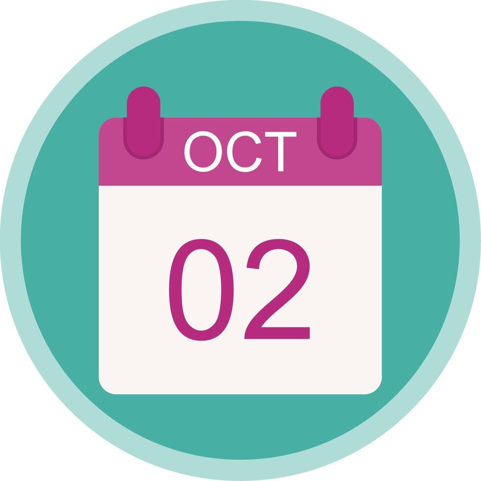 October Flat Multi Circle Icon vector