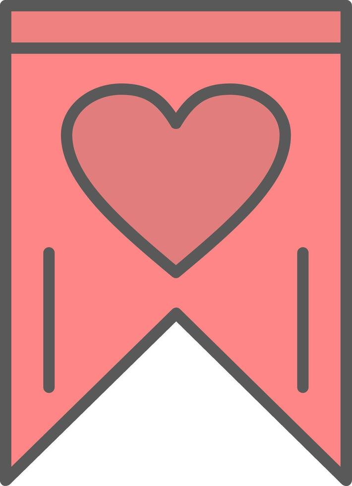 Favourite Line Filled Light Icon vector
