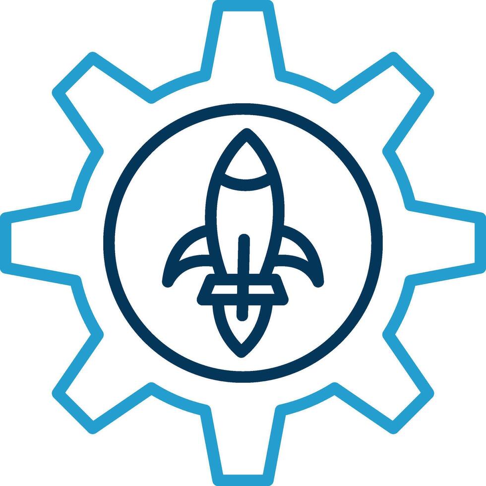 Engineering Line Blue Two Color Icon vector