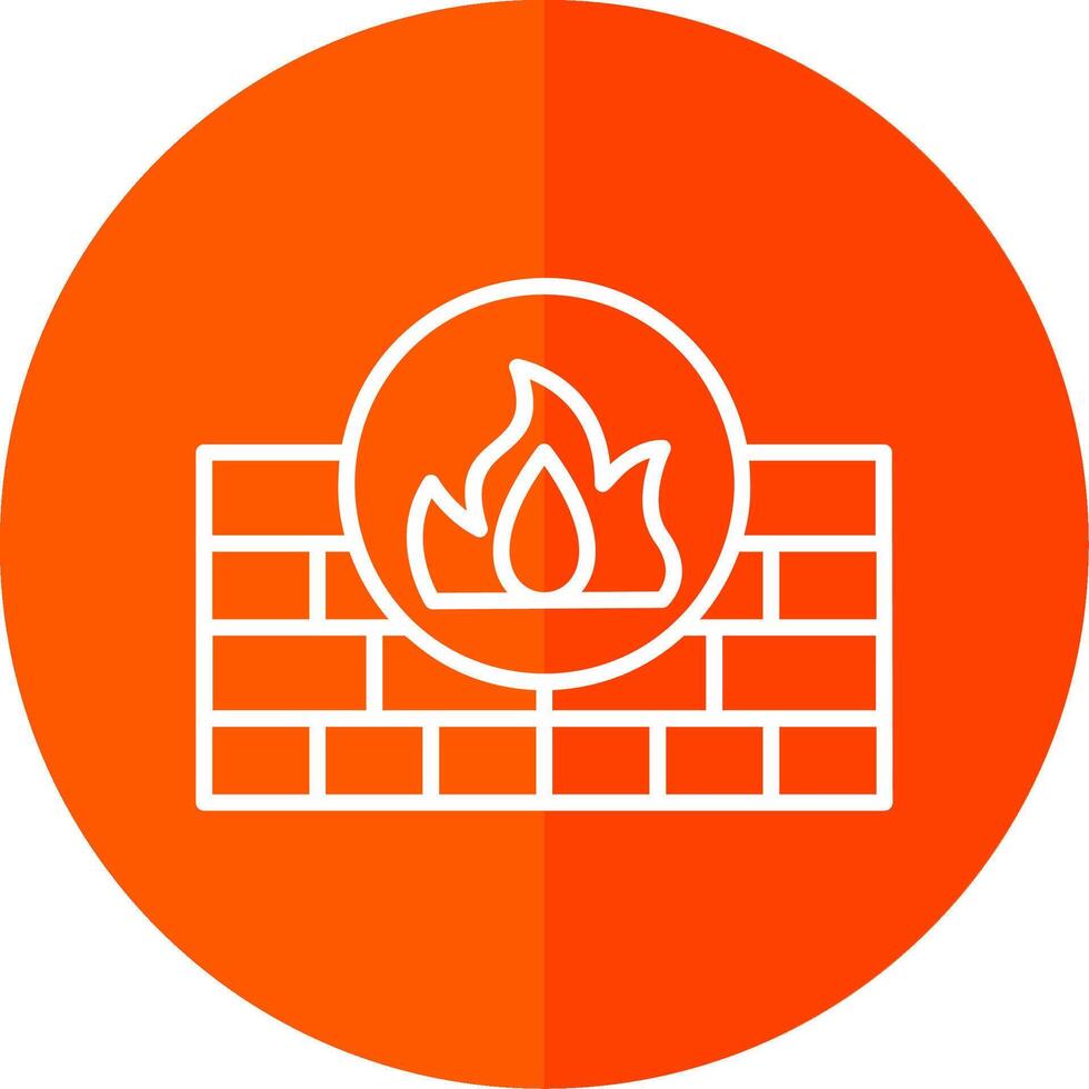 Firewall Line Yellow White Icon vector