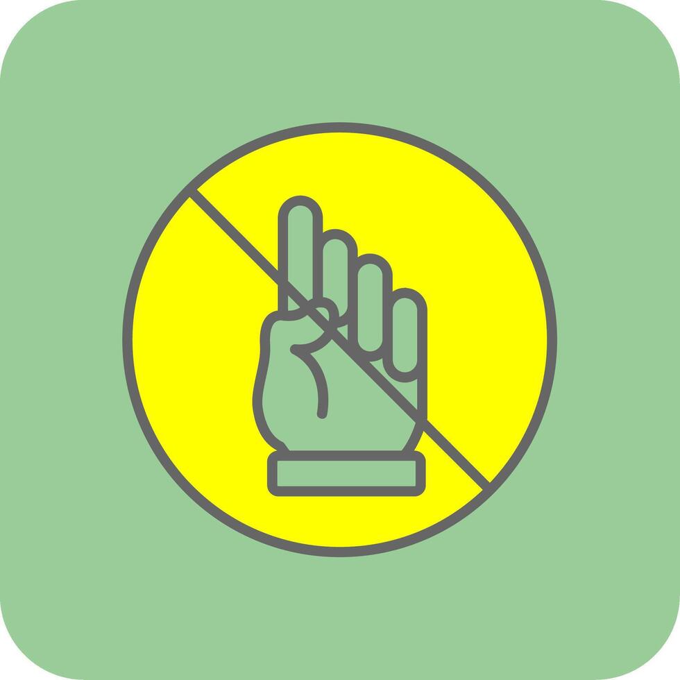 Prohibition Filled Yellow Icon vector