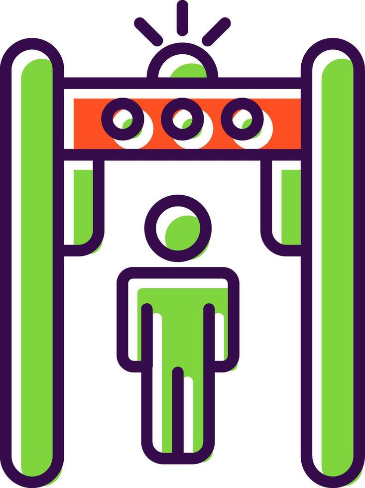Metal Detector filled Design Icon vector