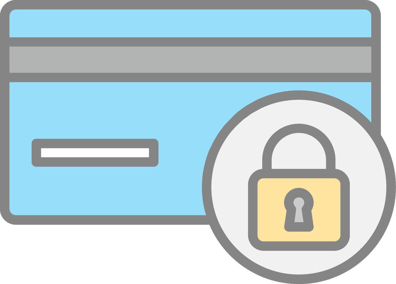 Secure Payment Line Filled Light Icon vector