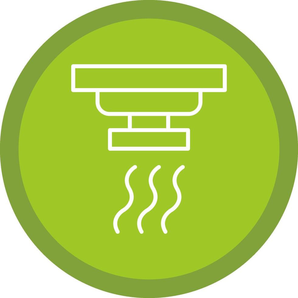 Smoke Detector Line Multi Circle Icon vector