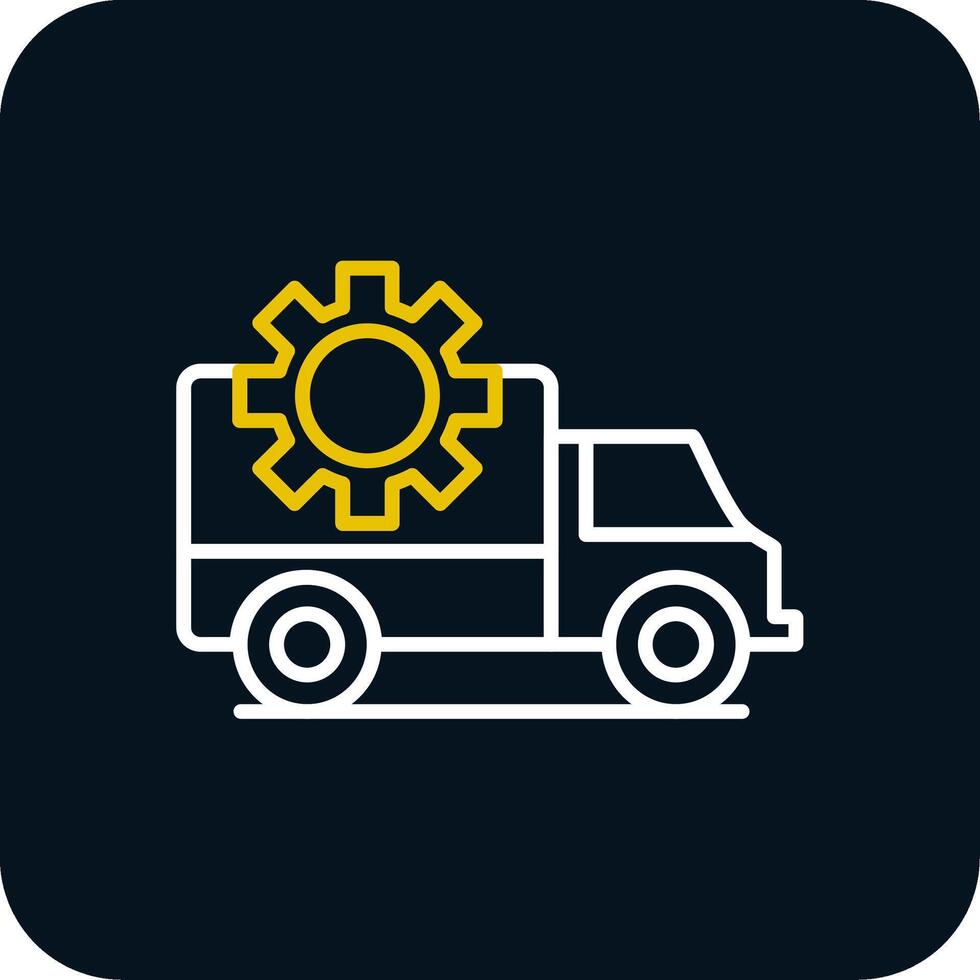 Transportation Management Line Red Circle Icon vector