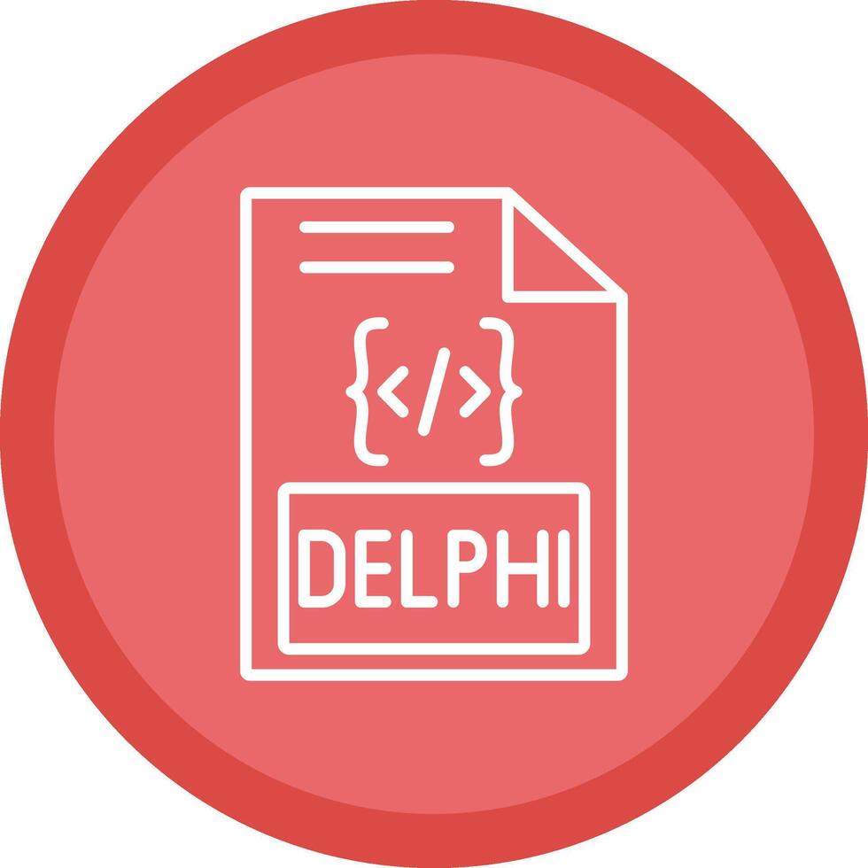 Delphi Line Multi Circle Icon vector
