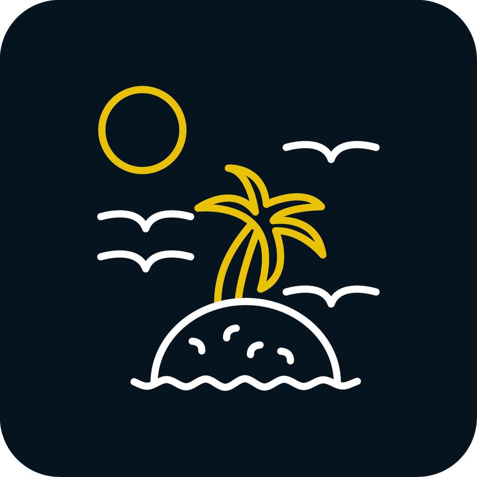 Island Line Red Circle Icon vector