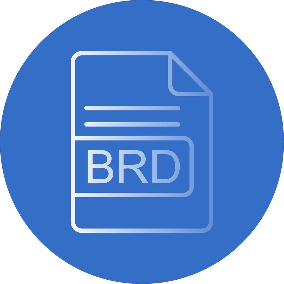 BRD File Format Flat Bubble Icon vector