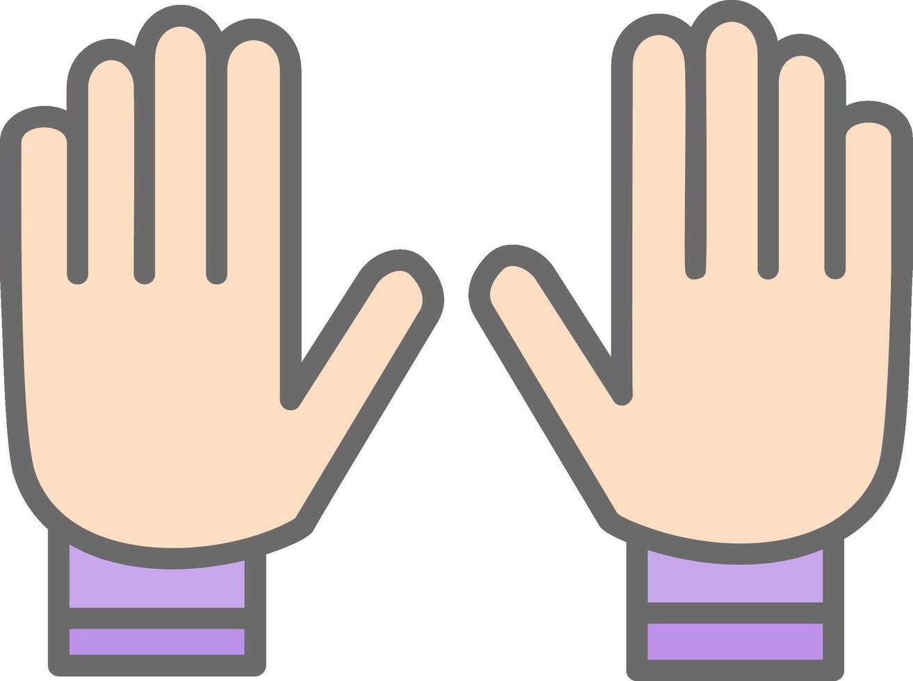 Glove Line Filled Light Icon vector