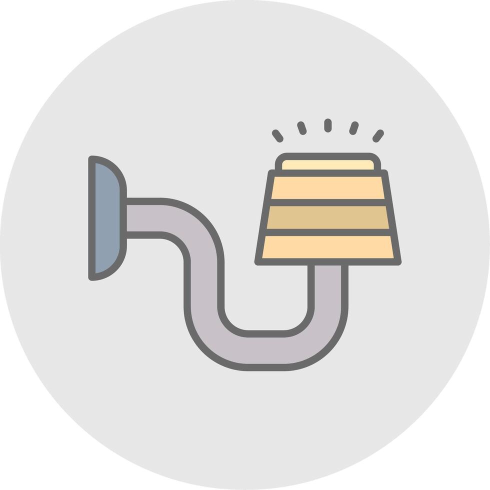 Lamp Line Filled Light Icon vector