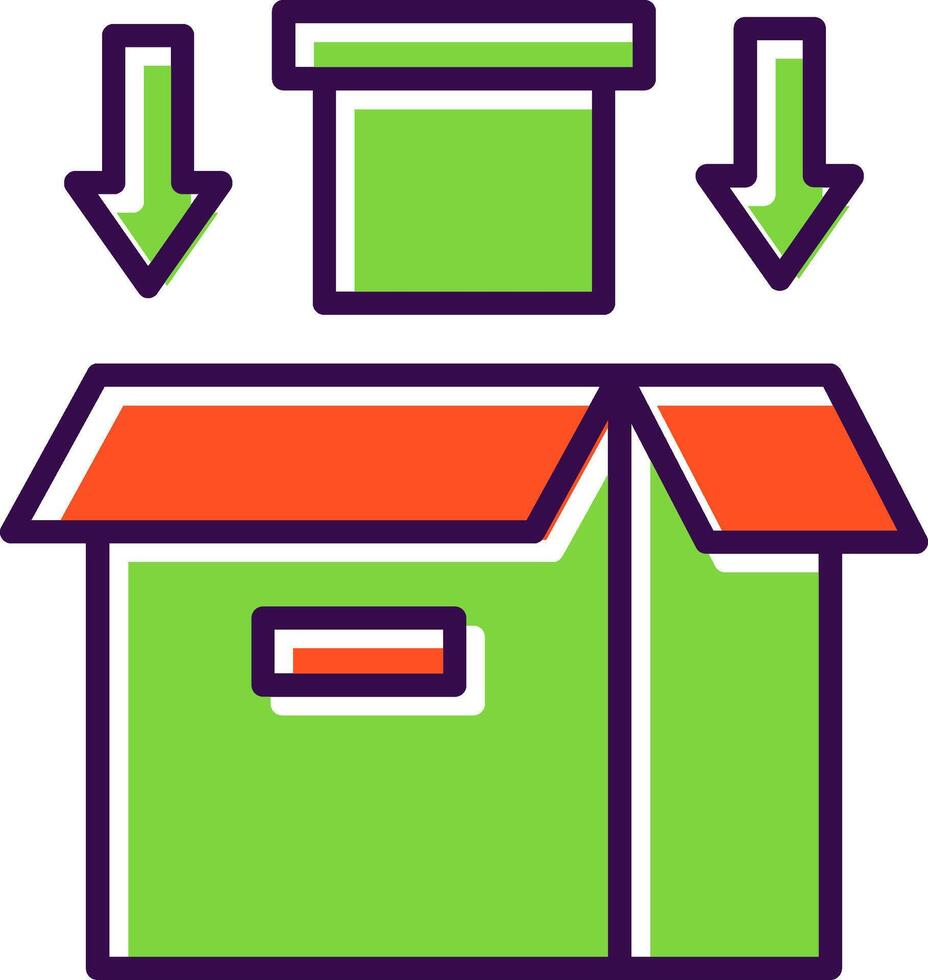 Packing Process filled Design Icon vector