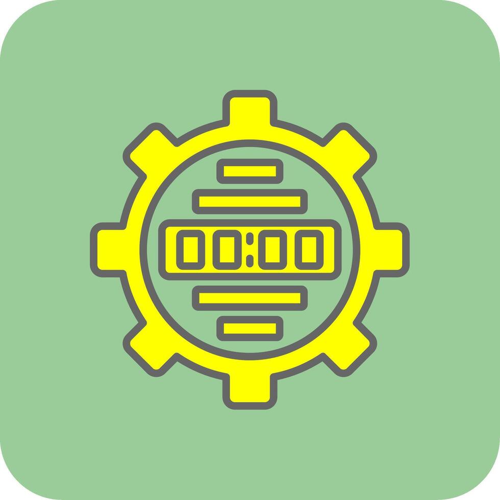 Pressure Gauge Filled Yellow Icon vector