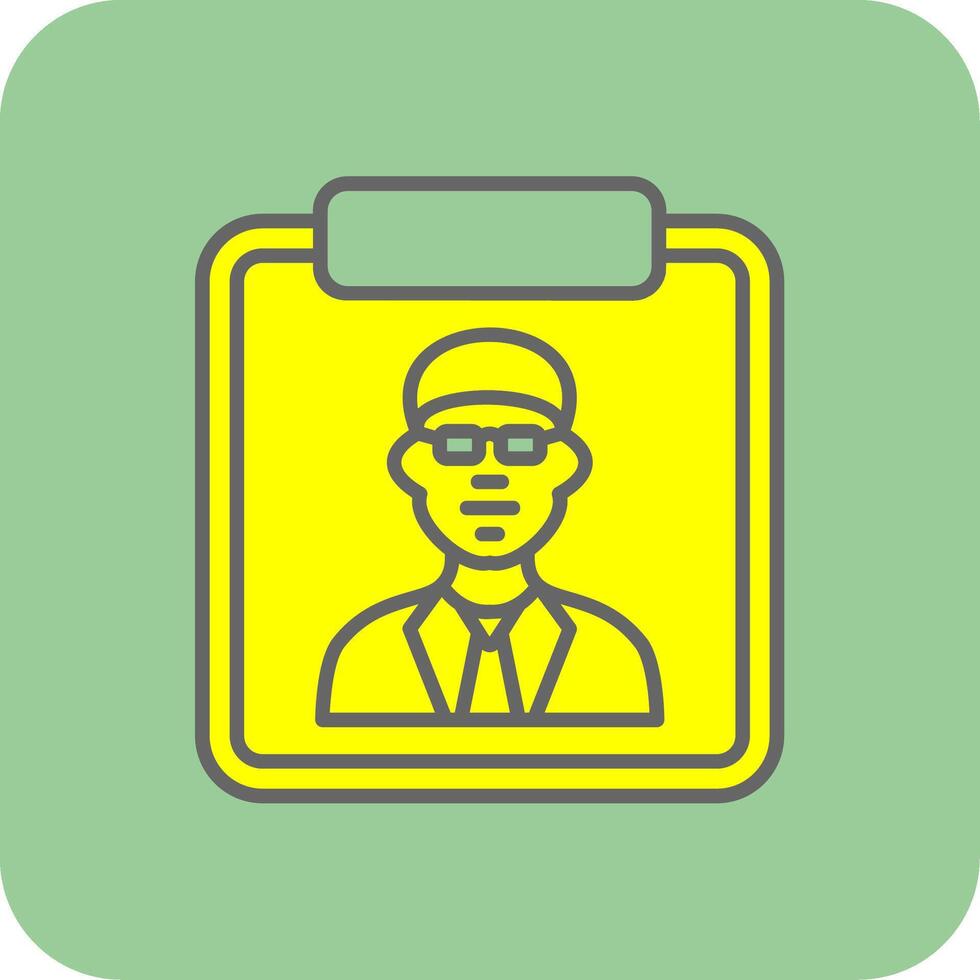 Photo Filled Yellow Icon vector