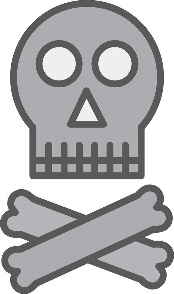 Skull Line Filled Light Icon vector
