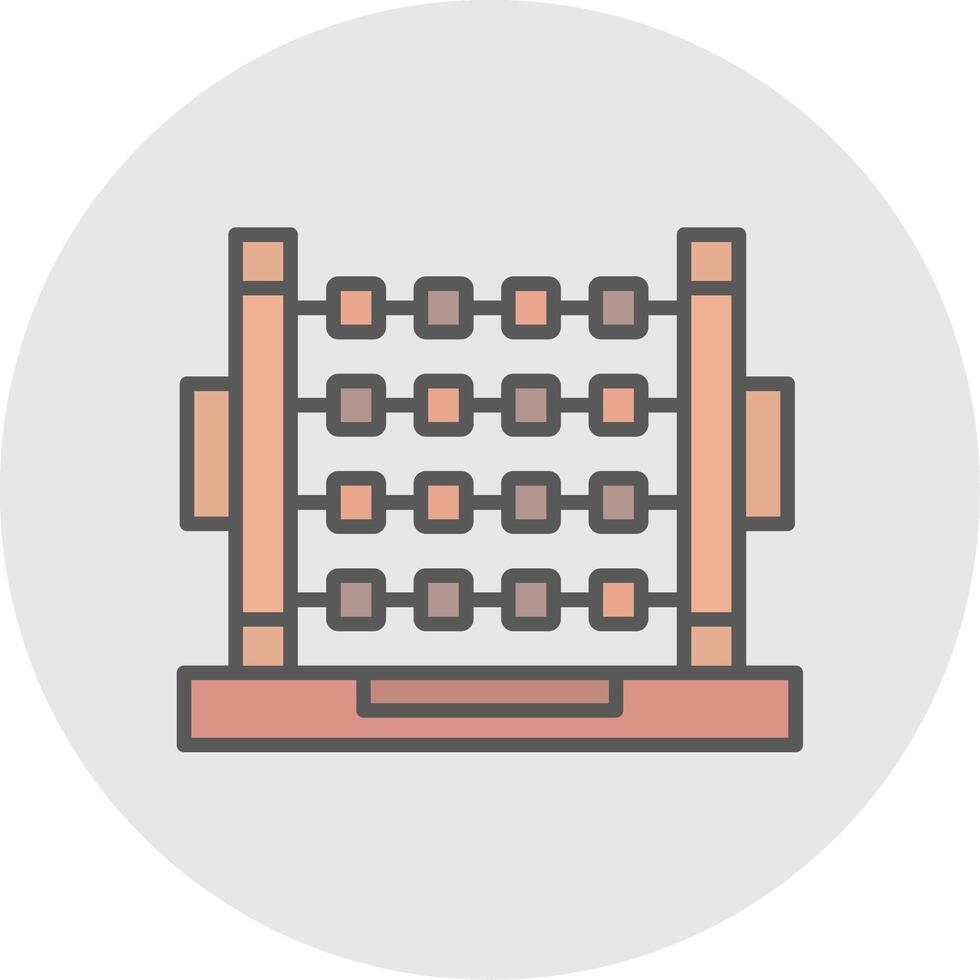 Abacus Line Filled Light Icon vector