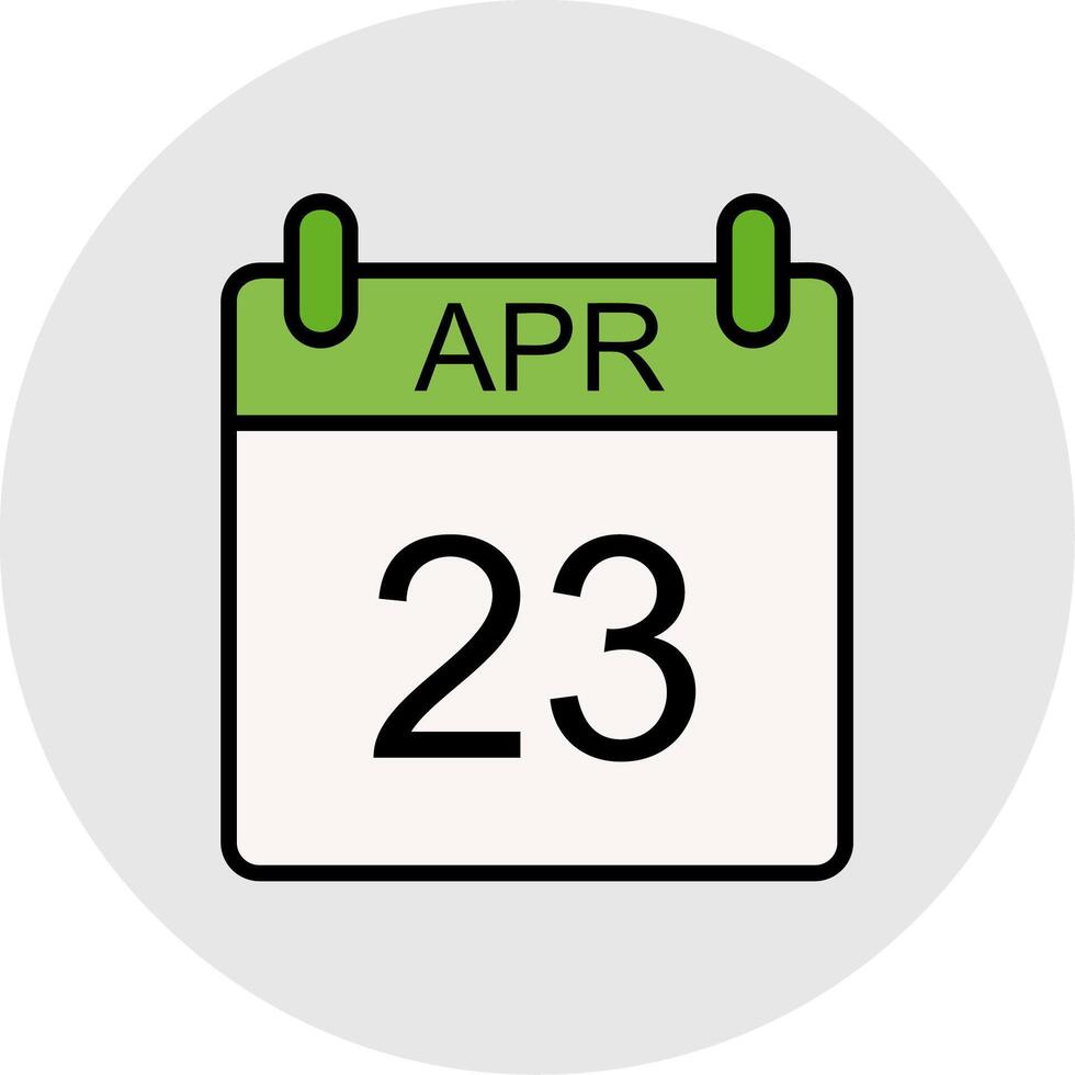 April Line Filled Light Icon vector