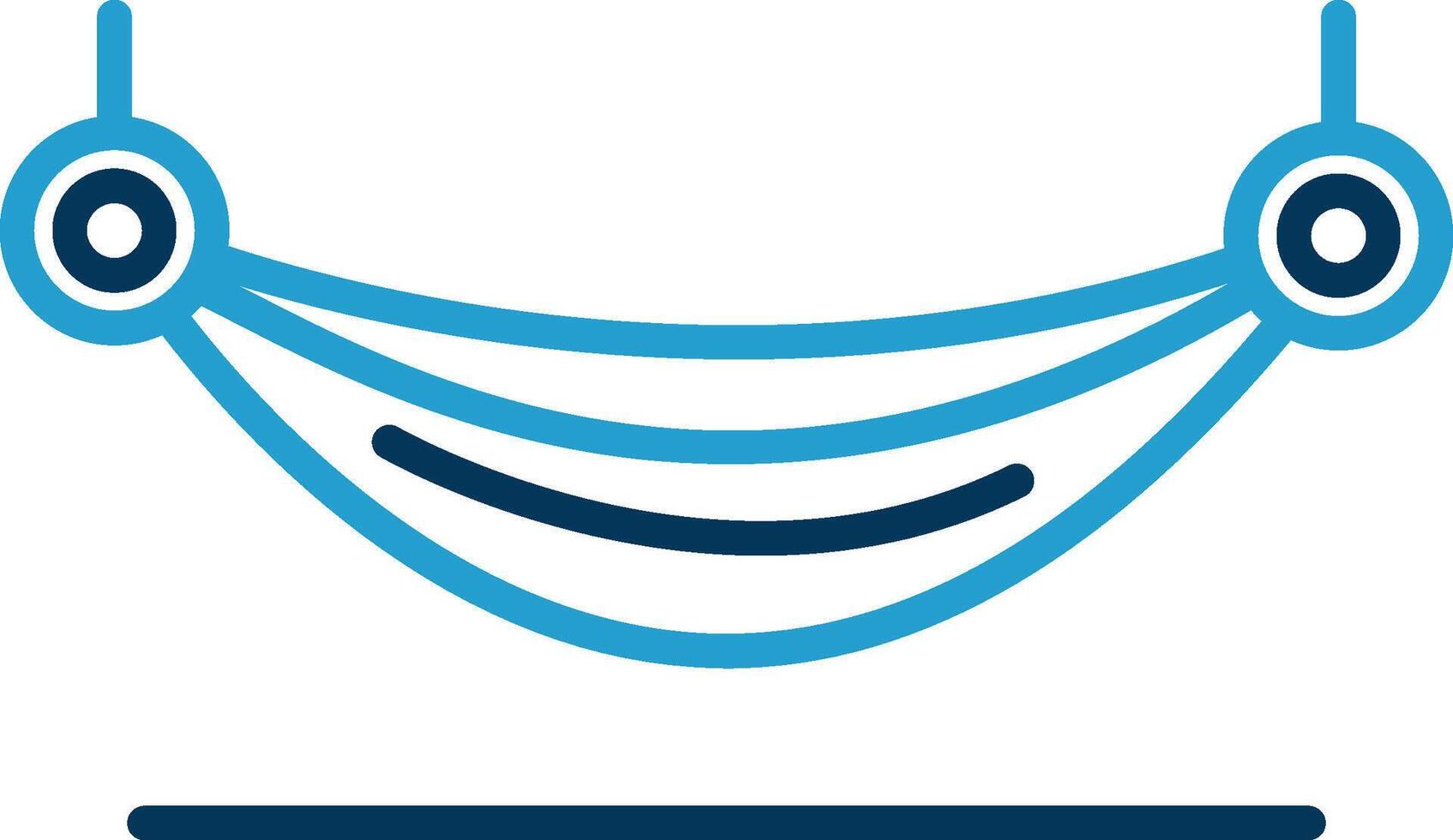 Hammock Line Blue Two Color Icon vector