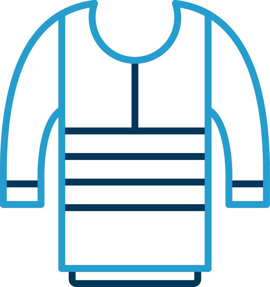 Sweater Line Blue Two Color Icon vector