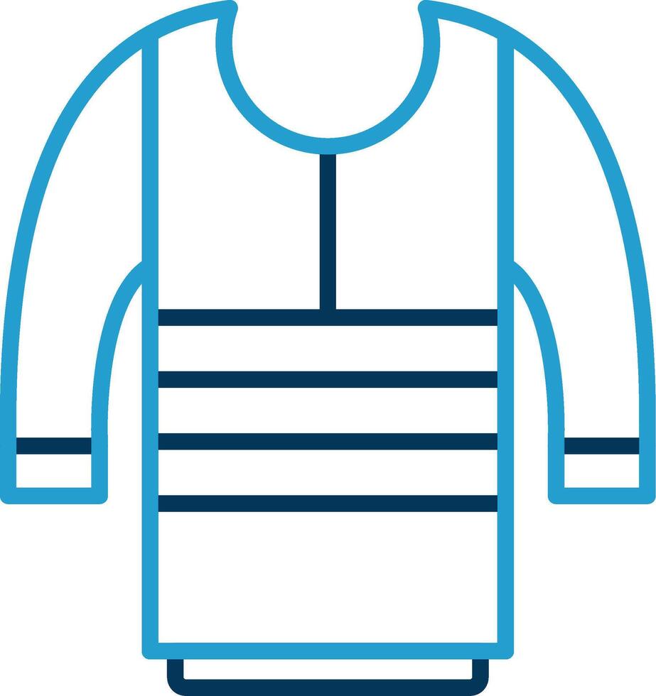 Sweater Line Blue Two Color Icon vector