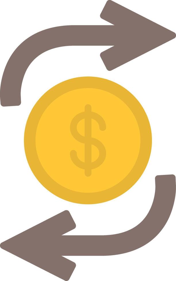 Funds Transfer Flat Multi Circle Icon vector