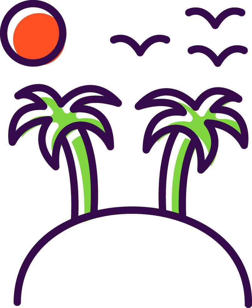 Island filled Design Icon vector