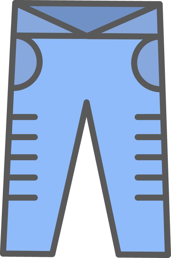 Jean Line Filled Light Icon vector