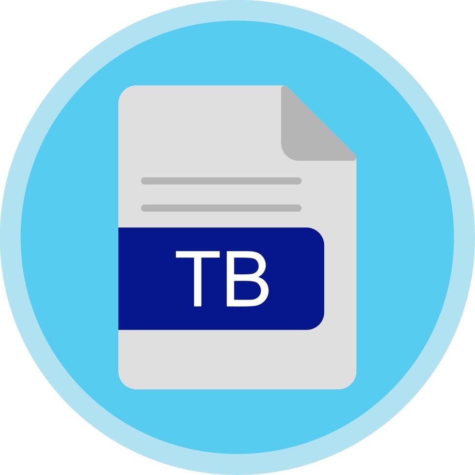 TB File Format Flat Multi Circle Icon vector