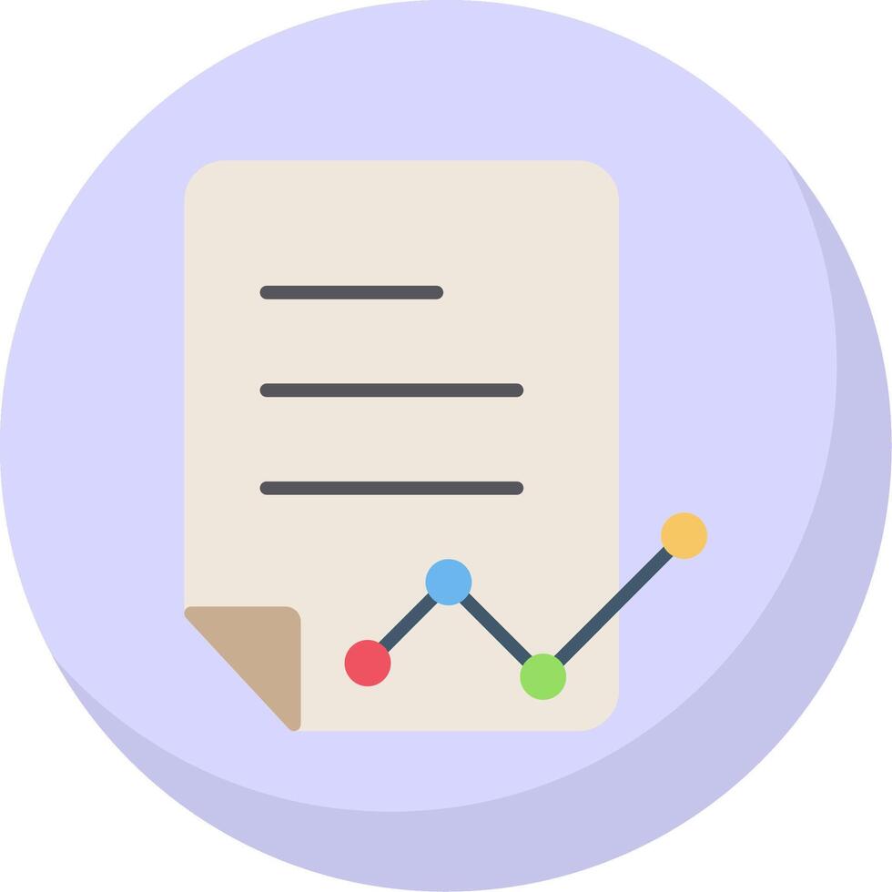 Data Report Flat Bubble Icon vector