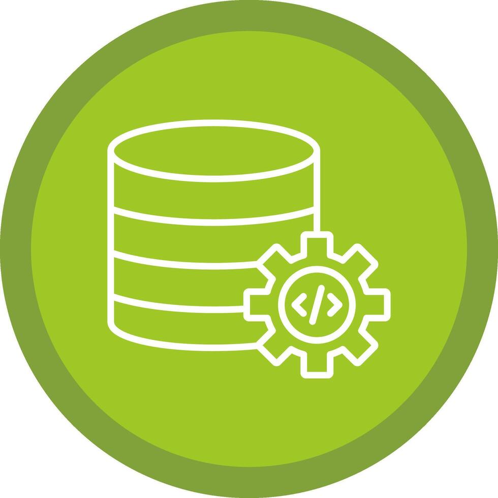 Database Line Multi Circle Icon vector