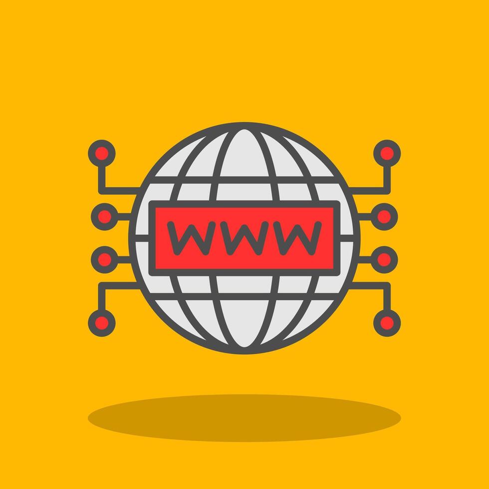 Internet Filled Shadow Icon vector