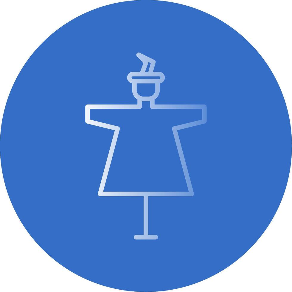 Scarecrow Flat Bubble Icon vector