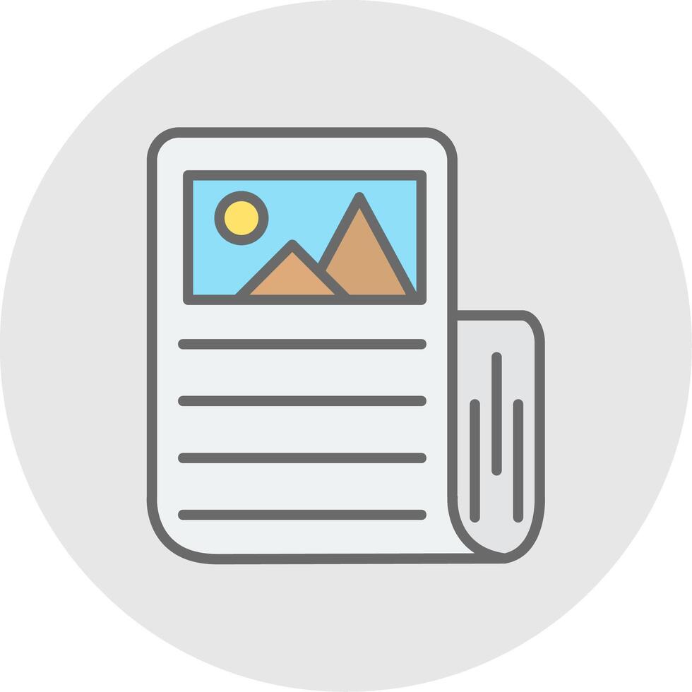 News Report Line Filled Light Icon vector