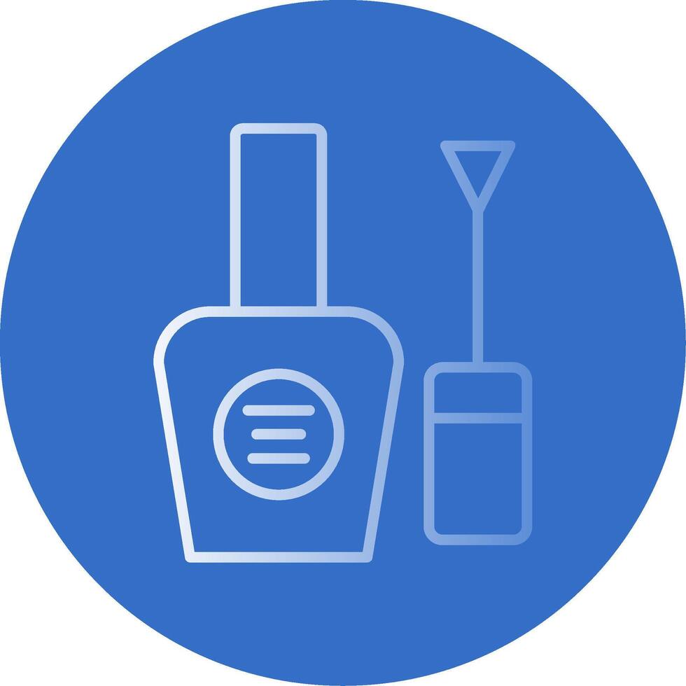 Nail Flat Bubble Icon vector