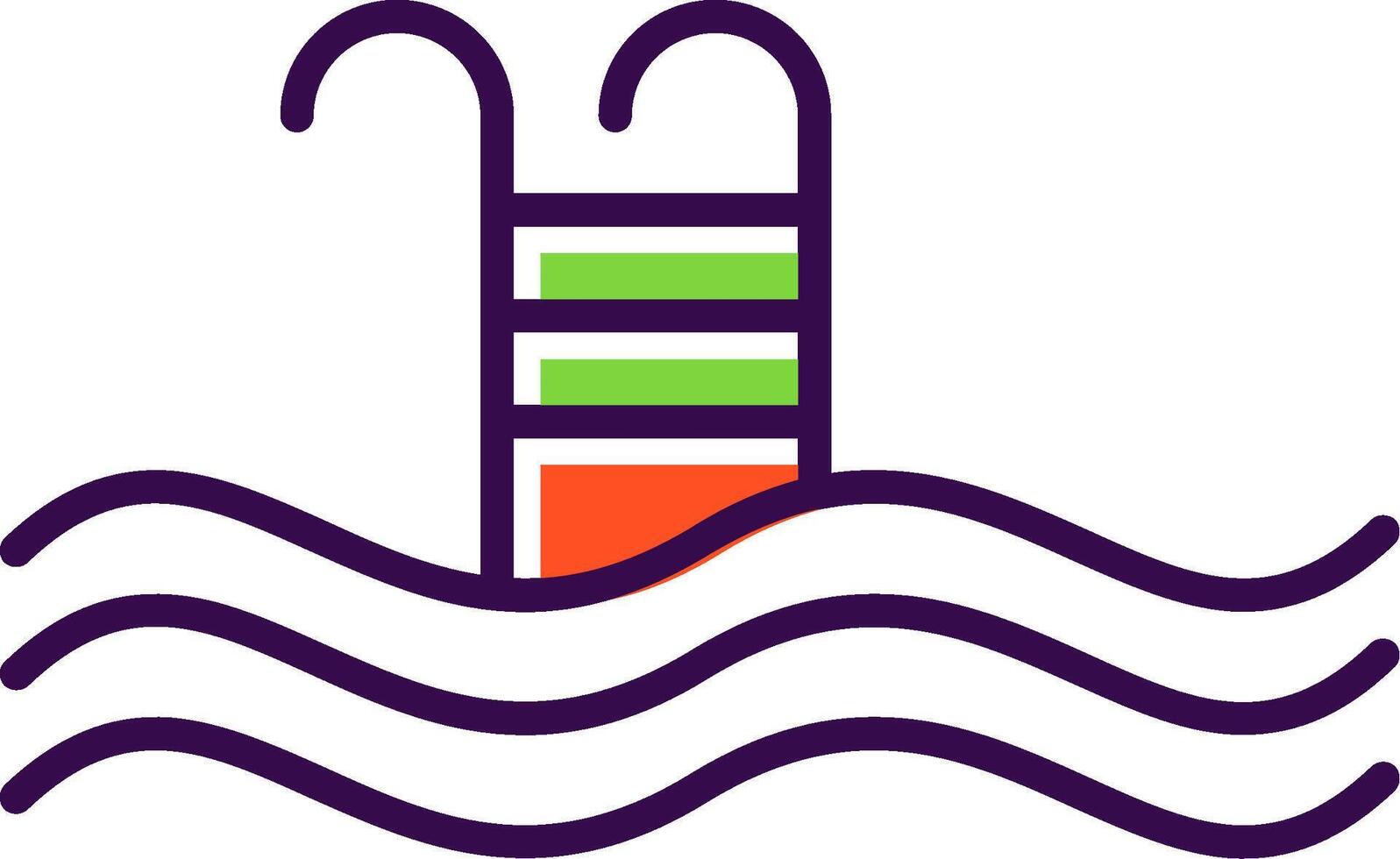 Swimming Pool filled Design Icon vector