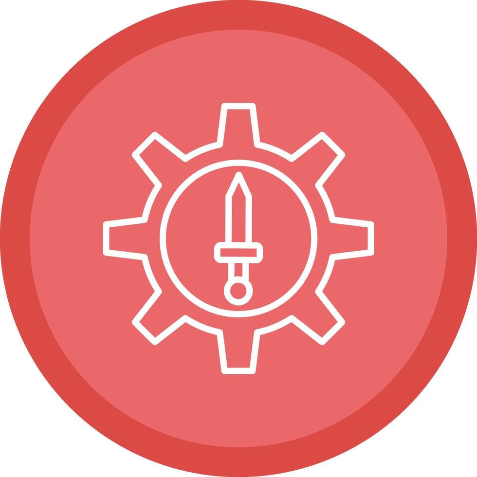 Attack Line Multi Circle Icon vector