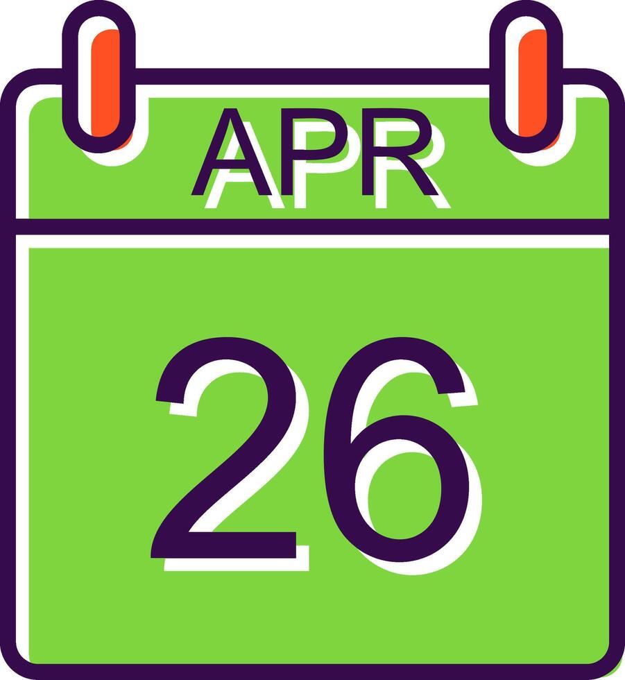 April filled Design Icon vector