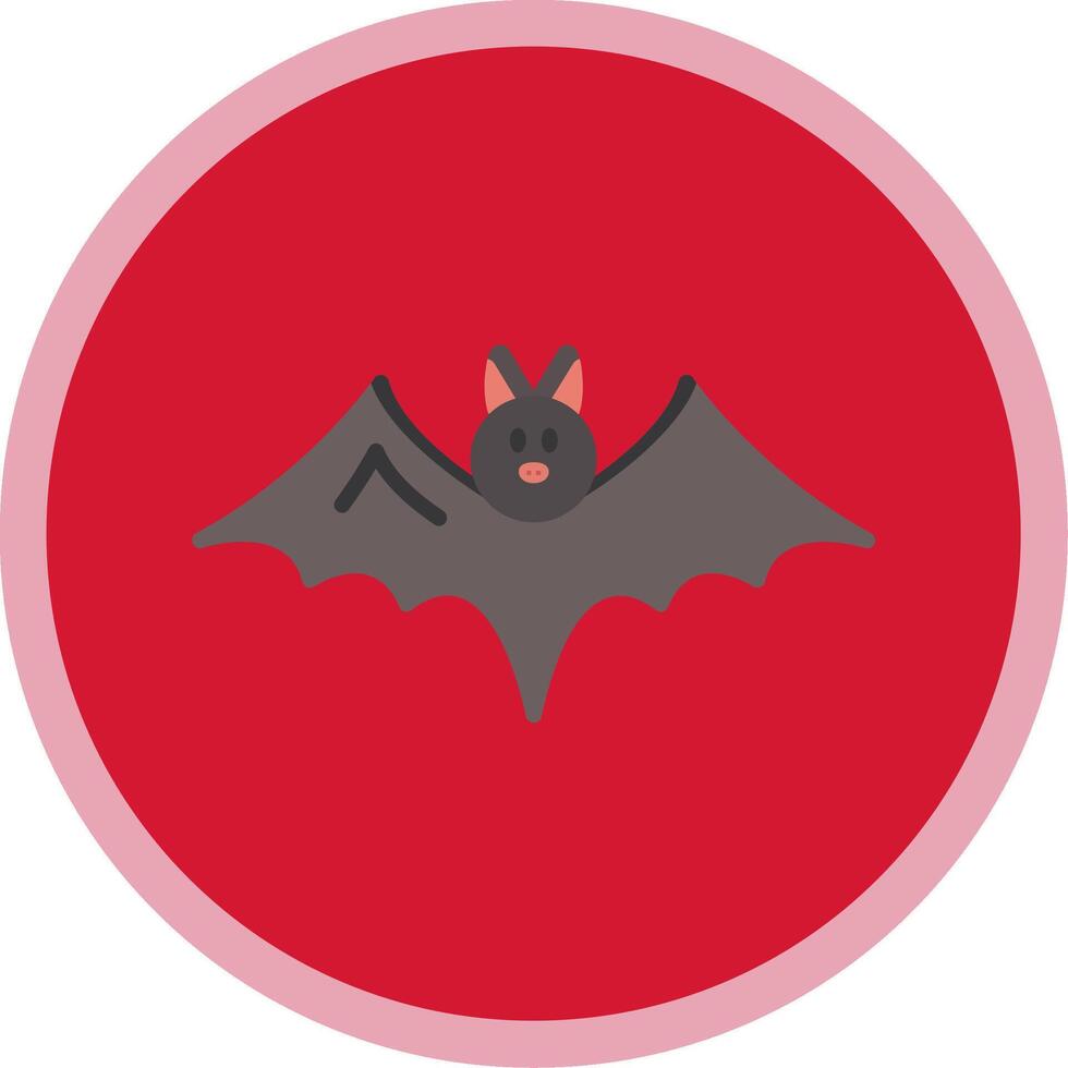 murciélago plano multi circulo icono vector